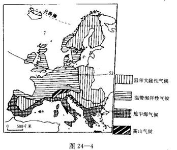 世界地理复习之欧洲试题