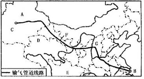 首页 高中地理试卷 高中二年级地理试题 正文"西气东输"主干管线