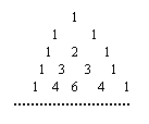 ı: 1
1 1
1 2 1
1 3 3 1
 1 4 6 4 1

