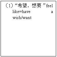 ı: 1ϣҪfeel like=have a wish/want