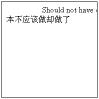 ı: Should not have doneʾĳ±Ӧȴ
