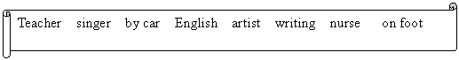: Teacher singer by car English artist writing nurse on foot 